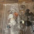 Antique Vintage Button Lot 300   Metal Lucite Enamel Plastic Leather More