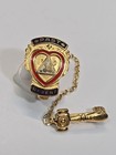 Wotm Women Of The Moose Past Regent Lapel Pin Gold Filled 2 Pieces Chain Attach