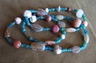 Ancient Stone And Glass Necklace-30  -n  Thai- -indo Pacific Beads-stone Beads