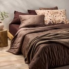 King Euro Heavyweight Linen Blend Throw Decorative Pillow Pressed Floral Print -