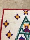 Vintage  Patchwork Wall Hanging Christmas Tree Quilt Handmade 46  X 58 