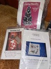 Lot Of 5 Vintage Christmas Cross Stitch Needlepoint Craft Kits Ornaments New 