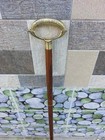Antique Style Victorian Brass Handle Cane Wooden  Walking Stick Vintage Gift Men
