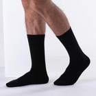 12 Pairs Men s  Black Sports Cotton Crew Socks Athletic Work Socks Size 10-13