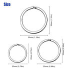 50 100 150 Stainless Steel Key 20-25-30mm Rings Split Hoop Diy Flat Metal Chains