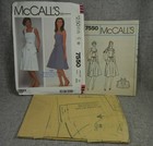 Mccalls 7550 Misses Jumper Dress Shoulder Straps Flared Skirt Size 10 Uncut