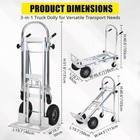 Aluminum Folding Hand Truck 550 Lbs Capacity Convertible Hand Truck Dolly Cart