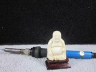 Vintage Chinese Hand Carved Faux Ivory Happy Buddha  passed Hot Needle Test 