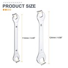 2pcs Double Open End Thin Wrench 8x9 10x11mm Metric U-shaped Spanner