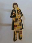 Dr Who Enamel Pin 4th Doctor  With Scarf Vintage 1980s Tom Baker 1 75  Rare 