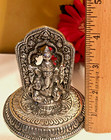 Hinduism Elephant God Ganesh Statue Murti Idol Ganpati Bhagwan Silver Metal 4  H