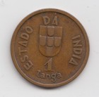 1934 Portuguese India 1 Tanga Coin - Nice Example