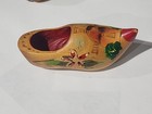 Set 2 - Vintage Wooden Shoes Clogs Handmade   Hand Painted Wall Hanging