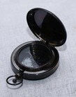 Vintage Sundial Pocket Compass Collectible Maritime Brass Push Button Antique