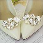 Fashion 2pcs Luxury Crystal Shoe Clips Rinestone Removable Decorative Shoe Bu   