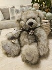 Russ Berrie Jefferson 2410 Dark Grey Vintage Collectible Teddy Bear Plush Toy