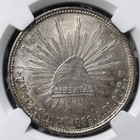 1898-mo Am Mexico 1 Peso Ngc Ms61 Lot g8078 Large Silver  Nice Unc  Restrike