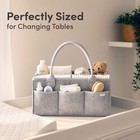 Diaper Caddy Organizer  Large Felt Nursery Storage Basket   Gray