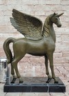 Magical Pegasus Bronze Sculpture  Greek Mythology Winged Horse Home Display