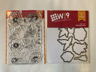 Lot Of 10-w 9 Clear Outline Floral Stamp die Sets-5 Stamps 5 Dies-cardmaking