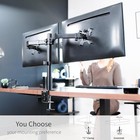 Vivo Dual Monitor Heavy Duty Desk Mount Fully Adjustable Up To 30  Stand-v002