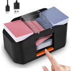 Rechargeable Automatic Card Shuffler - Quiet 2 Decks Electric Poker   Blackjack