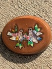 Antique Venetian Italian Bird Micro Mosaic Aventurine Goldstone Bead Cabochon   