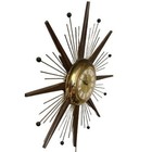 Vintage 50 s Mid Century Modern Atomic Starburst Electric Wall Clock
