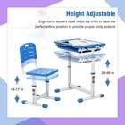 Kids Desk And Chair Set height Adjustable Study Desk For Kids W  Pull Out Drawer
