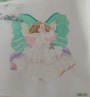 Dede Needlepoint Angel Fairy Wishing Star Double Sided Hand Painted Canvas New