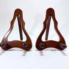Lot Of 2 Vintage Van Hygan   Smythe Wood Art Easel Plate Display Stands 7 5 x 5 