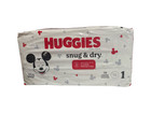 Disney Huggies Snug   Dry Baby Diapers Size 1  8-14lb  38 Ct