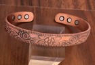 Pure Copper Magnetic Bangle Bracelet Arthritis Pain Relief Energy Cuff Flower