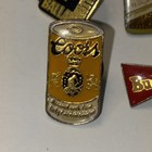 4 Vintage Beer Related Lapel Pin Lot - Coors Miller Budweiser Ballard