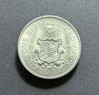 Bermuda  1 Silver Bermuda Crown  1964  Km  14  0 5 Fine  36mm  Unc  470k Minted