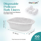 Pedi Guard Bath Liners 100 Count Disposable Pedicure Liners  Spa Footsie Clear P
