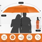 Seniny Windproof Travel Umbrella  Automatic Umbrellas For 38 Inches  Orange