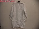 Stain  Aramark Unisex Adult White Knit Cuff Long Sleeve Lab Coat  Size 1xl