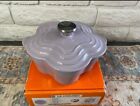 Rare Le Creuset Flower Cast Iron - Lavender 2 1 4 Qt Fafa Dutch Oven 2 25