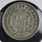1858 Seated Liberty Silver Half Dime Au E346 Knt