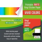 100 Matte 8 5 x11  Printable Vinyl Sticker Paper For Inkjet Laser Waterproof