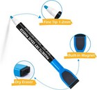 Magnetic Whiteboard Markers - 12 Count Colorful Fine Tip Dry Erase Markers With