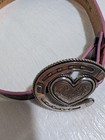 Justin Houston Heart Top Grain Leather Belt Size 20 C30183 New Condition Pink 