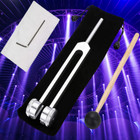Healing Tuning Fork With Silicone Hammer Sound Therapy Musical Instrument 128hz 