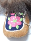 Vintage Mid Century Canadian N  Cree Indian Hi Top Embroidered Mukluks Moccasins