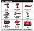 Milwaukee M18 18v Brushless 6-tool Combo Kit W  2 Li-ion Batteries Charger Bag