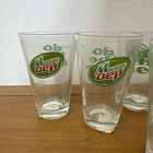 Mountain Dew  Do The Dew Glasses 8oz  Set Of 6 Boxed Advertising Promotional Vtg
