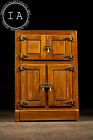 Early 20th Century 4-door Oak Ice Box