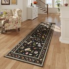 Rugcomf Runner Rug For Kitchen Non Slip 2  X 6   rectangular   Black cat 
