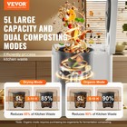 Vevor Electric Kitchen Composter 5 L Smart Countertop Composter Food Recycler